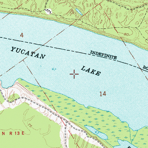 Topographic Map of Yucatan Lake, LA