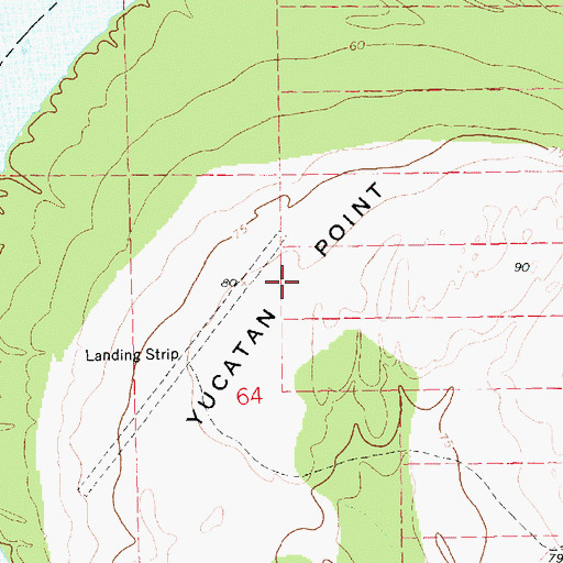 Topographic Map of Yucatan Point, MS