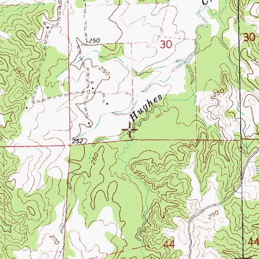 Topographic Map of Zion Creek, MS