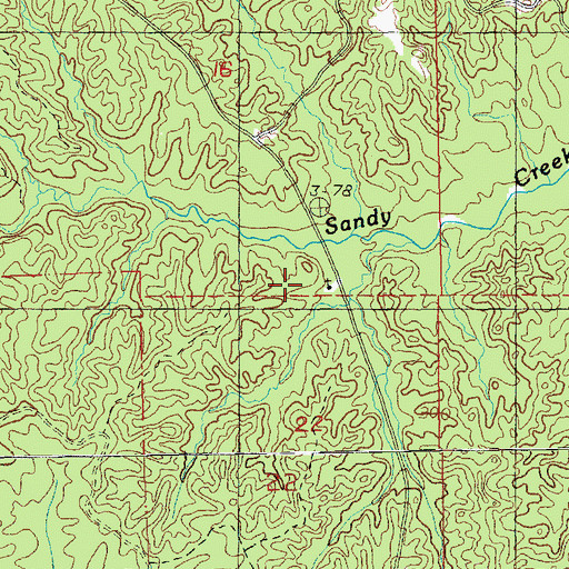 Topographic Map of Zion Hill Church, MS