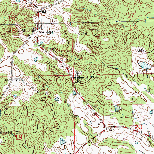 Topographic Map of Zion Hill Church, MS