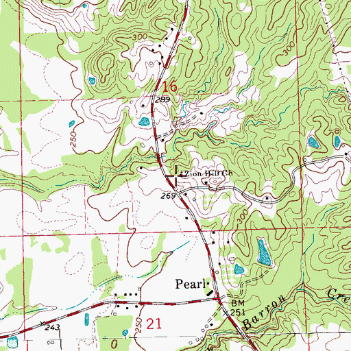 Topographic Map of Zion Hill Church, MS