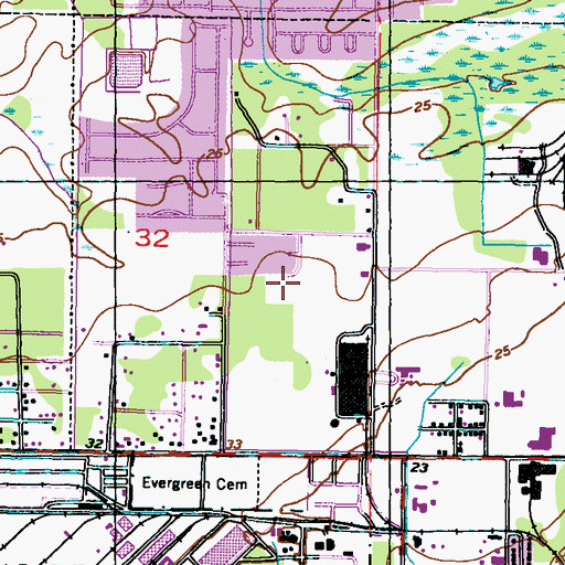 Topographic Map of WGUF-AM (Gulfport), MS