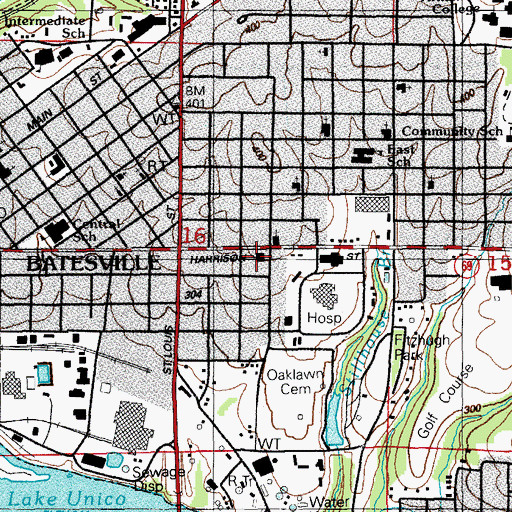 Topographic Map of First Church of the Nazarene, AR