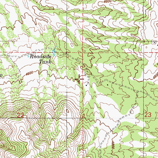 Topographic Map of La Caada Ranch, AZ
