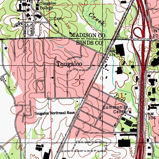 Topographic Map of WSLI-AM (Jackson), MS