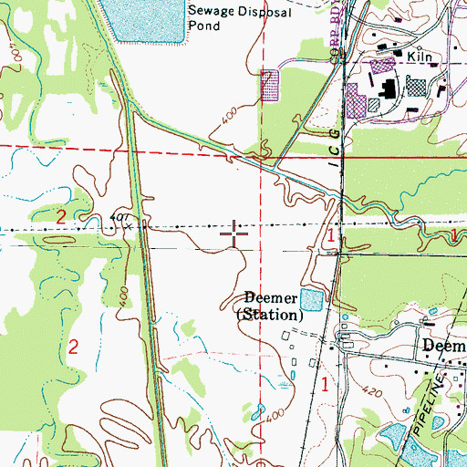 Topographic Map of WHOC-AM (Philadelphia), MS
