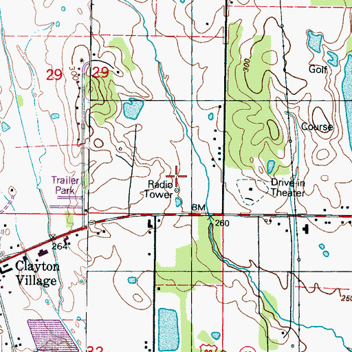 Topographic Map of WKOR-AM (Starkville), MS