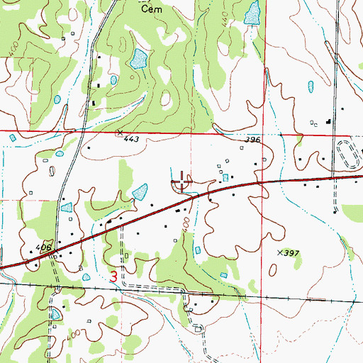 Topographic Map of WEPA-AM (Eupora), MS
