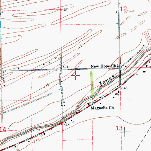Topographic Map of WRDC-AM (Boyle), MS