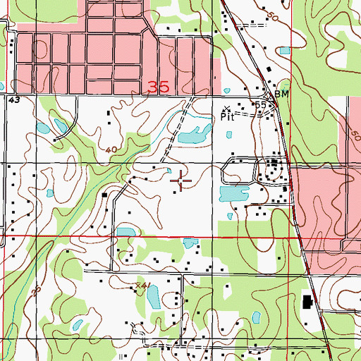 Topographic Map of WQID-FM (Biloxi), MS