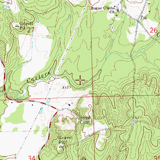 Topographic Map of WCCA-FM (Mccomb), MS