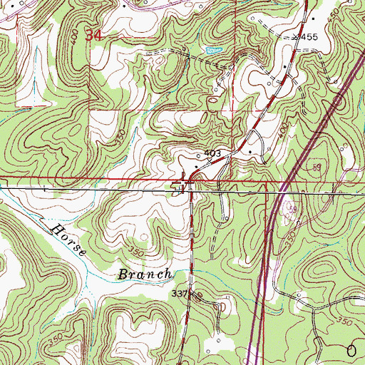 Topographic Map of WEEZ-FM (Heidelberg), MS