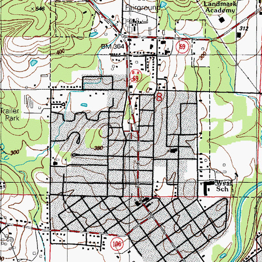 Topographic Map of Kingdom Hall of Jehovahs Witnesses, AR