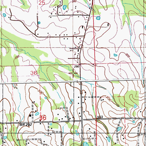 Topographic Map of WDGM-FM (Canton), MS