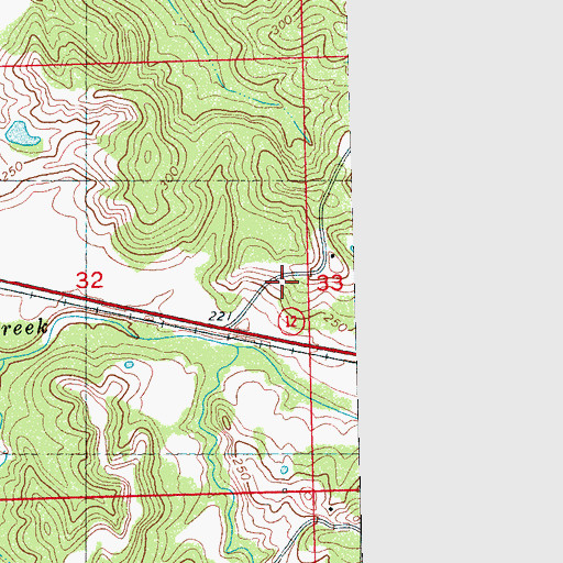 Topographic Map of WLTD-FM (Lexington), MS