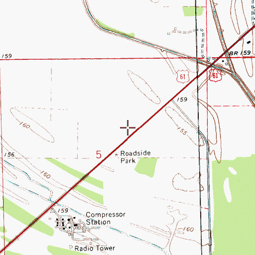 Topographic Map of WAID-FM (Clarksdale), MS