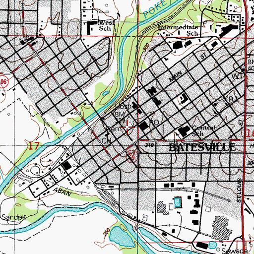 Topographic Map of Memorial Park, AR
