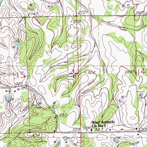 Topographic Map of WNJC-FM (Senatobia), MS