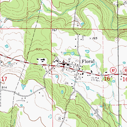 Topographic Map of Midland Elementary School, AR