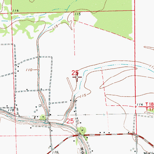 Topographic Map of WABG-TV (Greenwood), MS