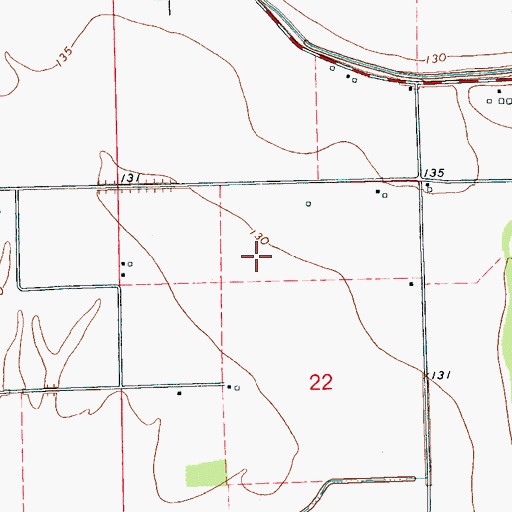Topographic Map of WXVT-TV (Greenville), MS