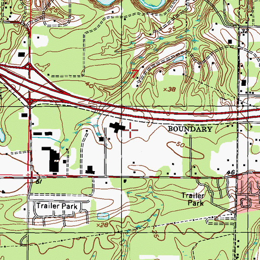Topographic Map of Kennedy Executive Airport (historical), MS