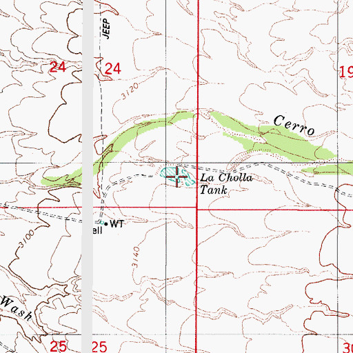 Topographic Map of La Cholla Tank, AZ