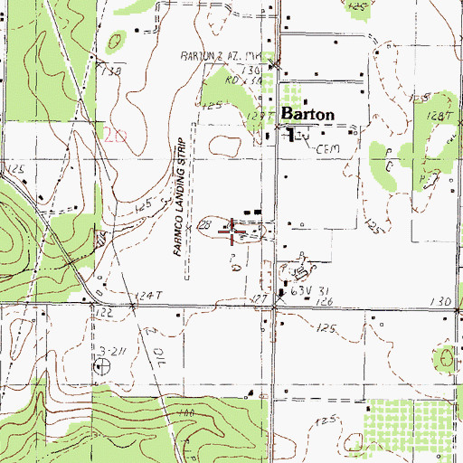 Topographic Map of Farmco Field (historical), MS