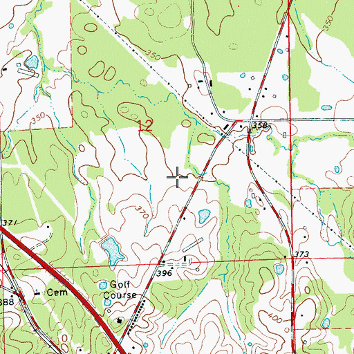 Topographic Map of Falcon Field, MS