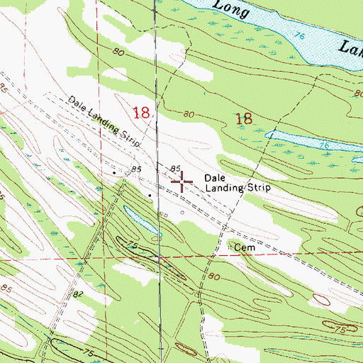 Topographic Map of BHLLC Airport, MS
