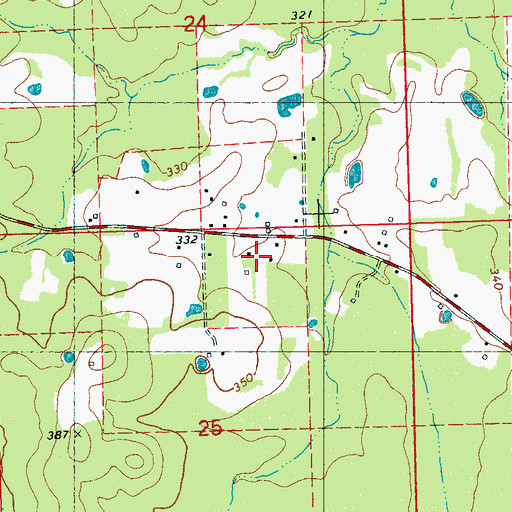Topographic Map of Tullos Field, MS
