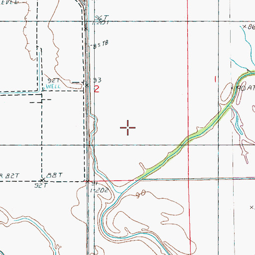 Topographic Map of Priddy Airport (historical), MS