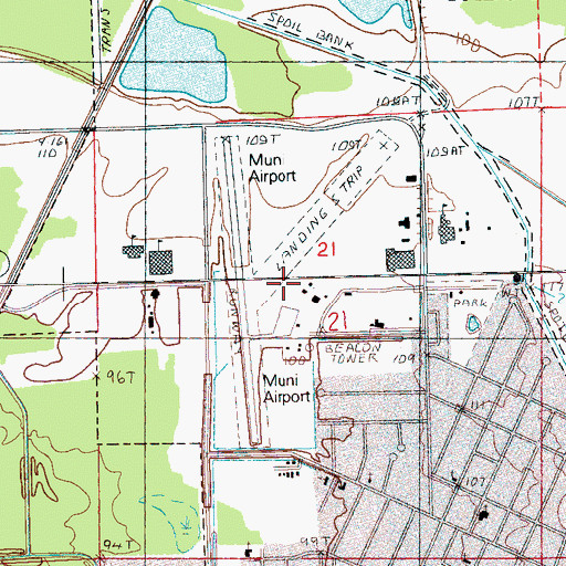 Topographic Map of Barrier Field (historical), MS