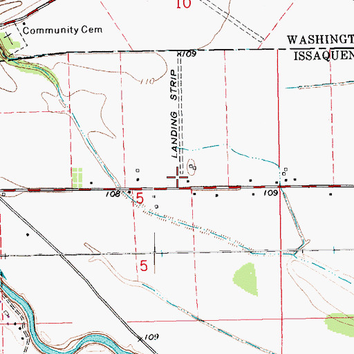 Topographic Map of Lewis Airport, MS