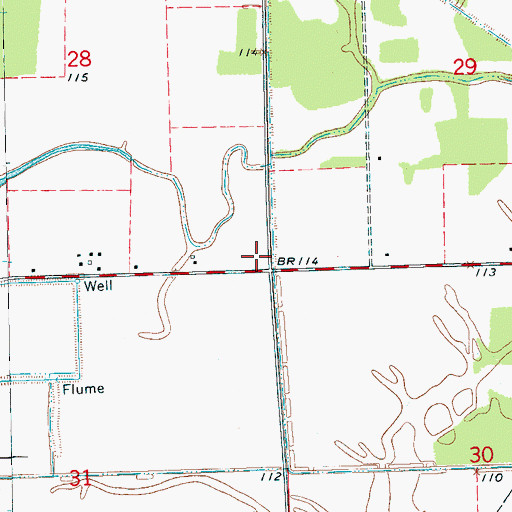 Topographic Map of Abide Airpark, MS
