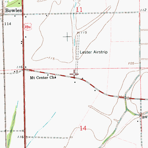 Topographic Map of Lester Field, MS