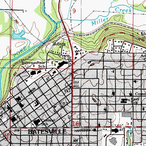 Topographic Map of Our Lady of the Blessed Sacrement Church (historical), AR