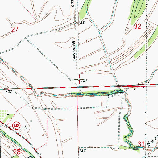 Topographic Map of West Bolivar Flying Service, MS