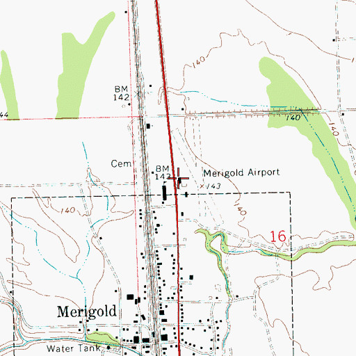 Topographic Map of Dorr Field, MS