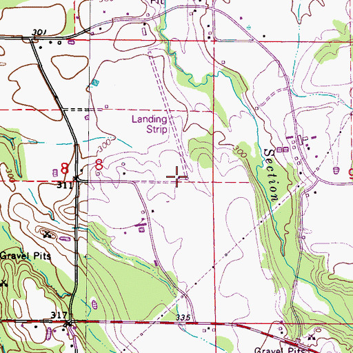 Topographic Map of Rye Field, MS