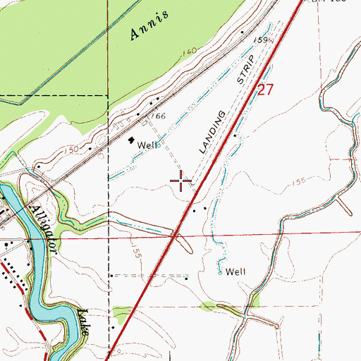 Topographic Map of Glidwell Flying Service, MS