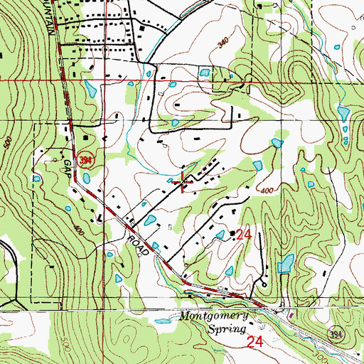 Topographic Map of Quail Valley, AR