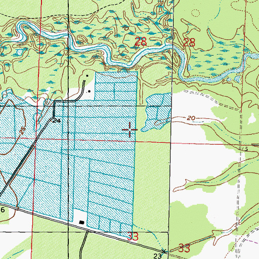 Topographic Map of Catfish Ponds Lake Dam, MS
