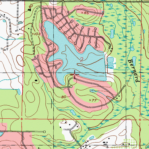 Topographic Map of Ton Lake Dam, MS