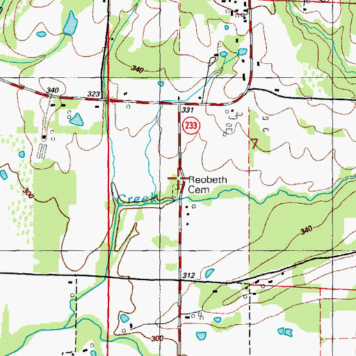 Topographic Map of Rehobeth Baptist Church (historical), AR