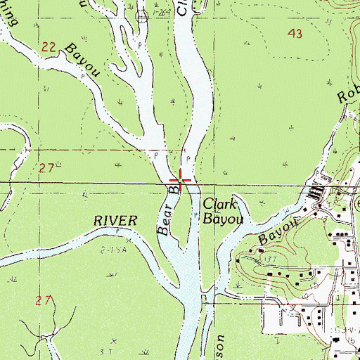 Topographic Map of Marshall Smith Lake Dam, MS