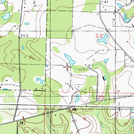Topographic Map of Bounds Lake Dam, MS