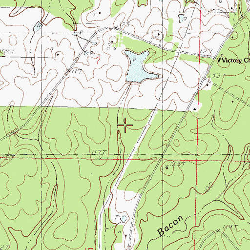 Topographic Map of Cuevas Lake Dam, MS