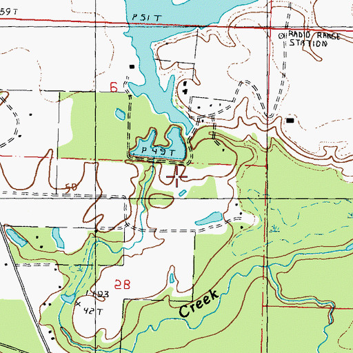 Topographic Map of Double C Ranch Lake Dam, MS
